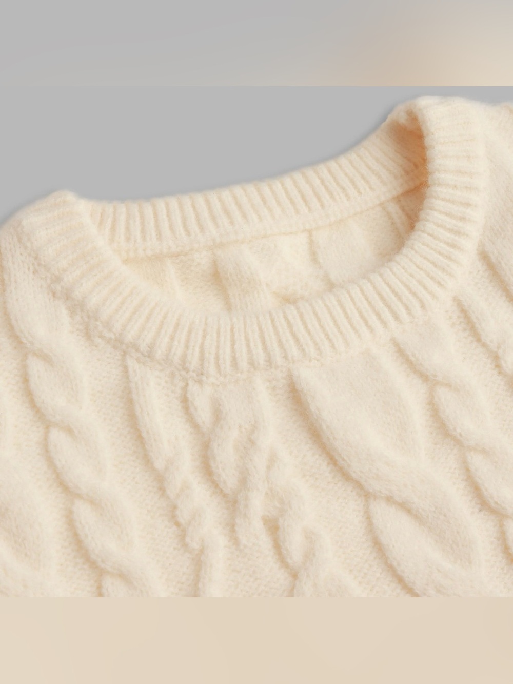NWT - Cider Cream Multi-Cable Knit Pullover - Picture 3 of 15